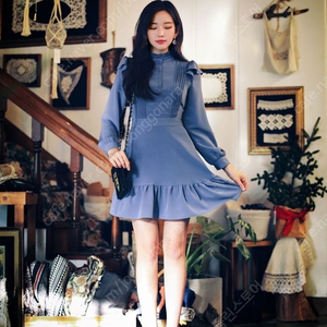 밀크코코아 amelie dress emma blue 미니 원피스