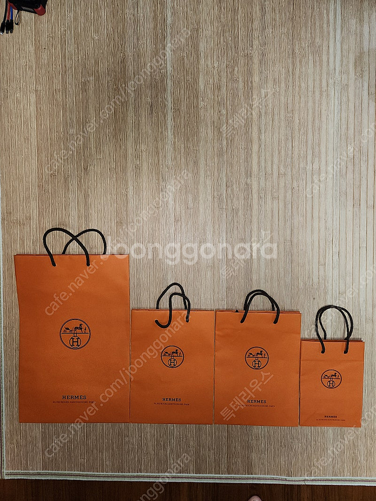 에르메스 종이 쇼핑백--0