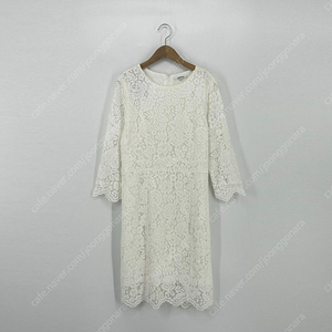 시크라인 레이스 미디 원피스 (L size / IVORY)