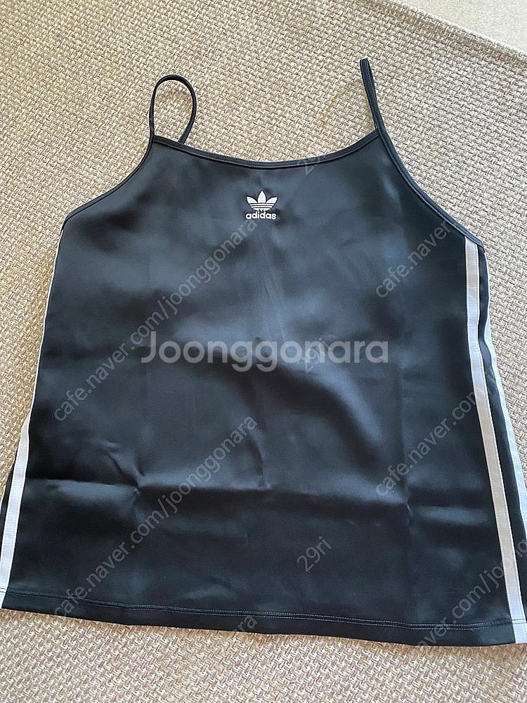 위드엘에이 아디다스 여성 오리지널 삼선 새틴 블랙 나시...--3