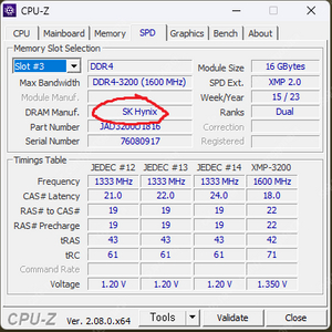 Jazer DDR4 16Gx2 총32G XMP 3200Mhz - 택포