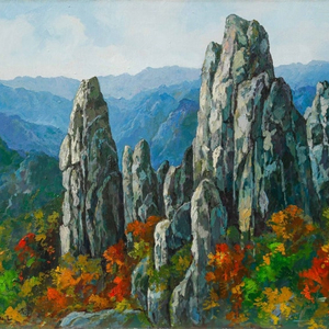 이종대 화백- 山 (72.7cm x 60.6cm/20호)/출품작/보증서