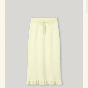 스무스무드 Mermaid Knit Skirt Yellow Green