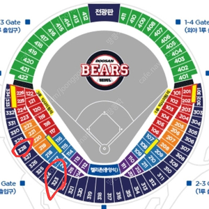 9.19 잠실 기아 두산 3루메인응원석 기아응원석 양도