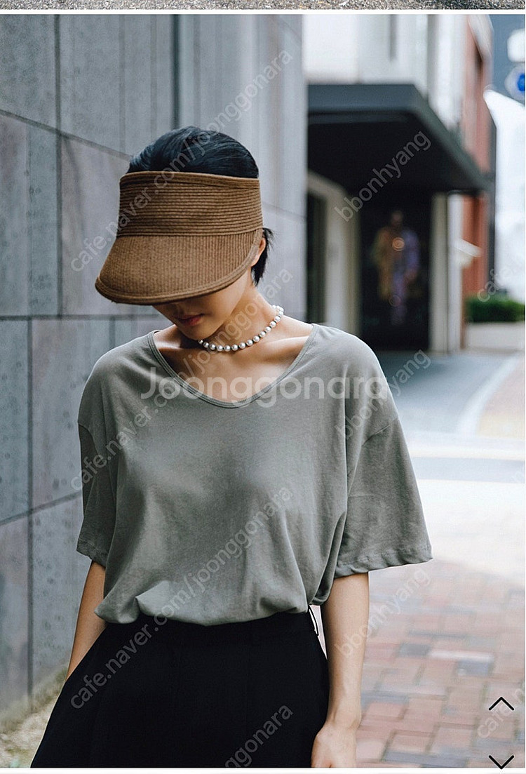 몸빼 내츄럴 벨크로 썬캡 브라운색상 새상품--0
