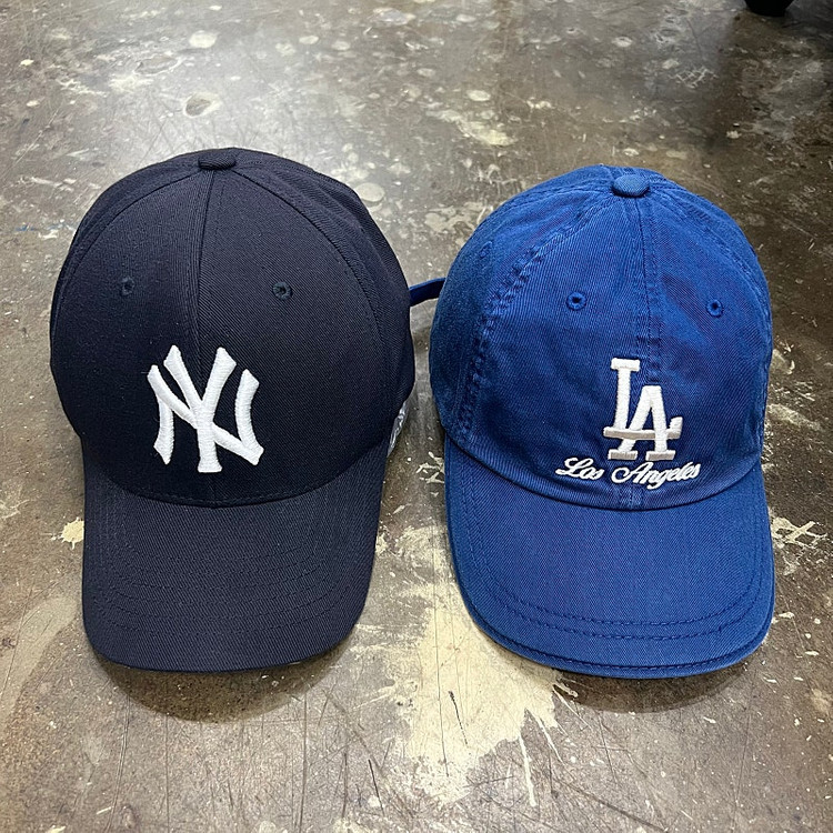 MLB 엠엘비 뉴욕양키스 LA 다저스 야구모자 볼캡 모자 두개 일괄 이미지