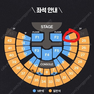 라이즈 콘서트 토요일 VIP석 1구역 7열 최저가 팔아요