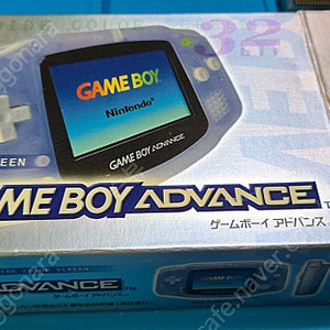 레어템 Gameboy advance 풀박스 밀키블루 (메뉴얼포함) + Shell변경+ips LCD + 본체 보호 투명 케이스 함께 판매합니다.