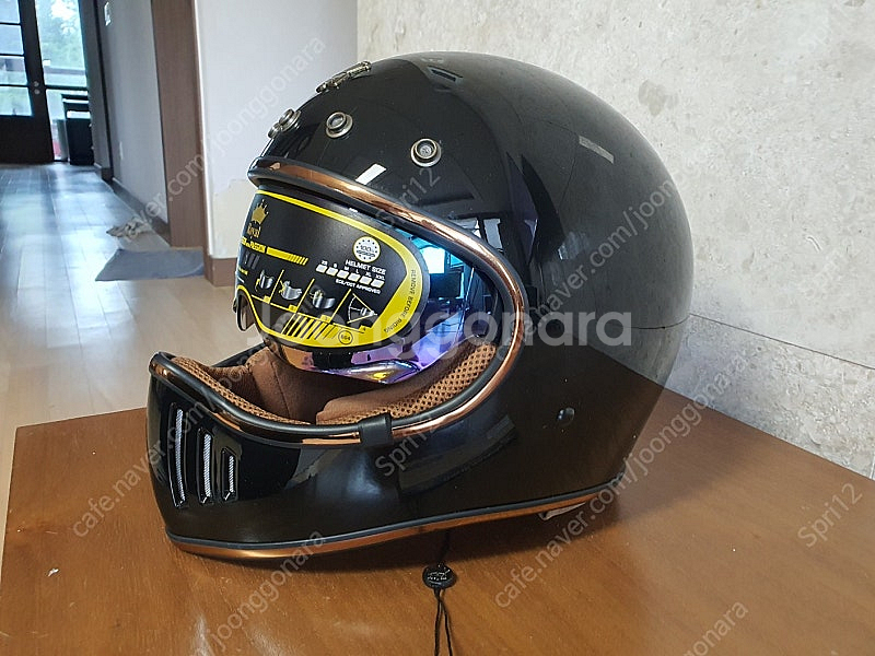 로얄헬멧 풀페이스헬멧 디자인좋은 클래식헬멧 유광블랙--0