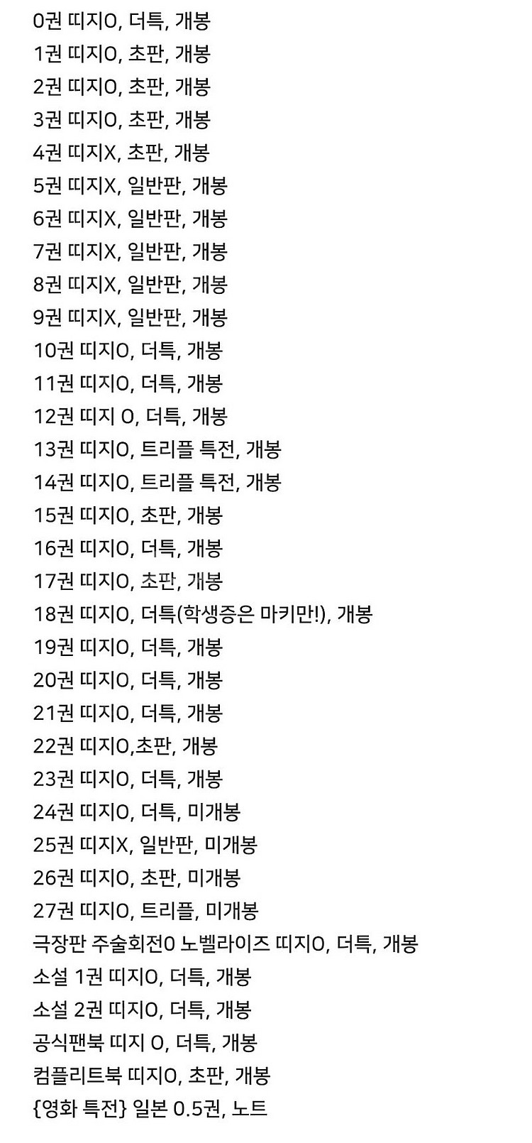 주술회전 초판 더특 0~27권, 소설 1,2권, 컴플리...--1