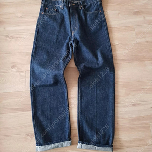 리바이스 재팬 Japan 95 507. regular slim straight indigo jean. 레귤러 슬림스트레이트 인디고 진청진. 탭34(실 33사이즈).