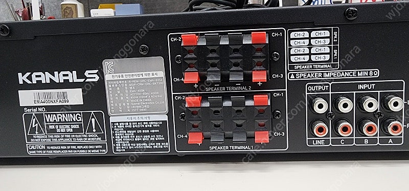 카날스 KANALS EMA-400N 4채널 블루투스 48V 팬 텀 카페 매장 파워 앰프--3