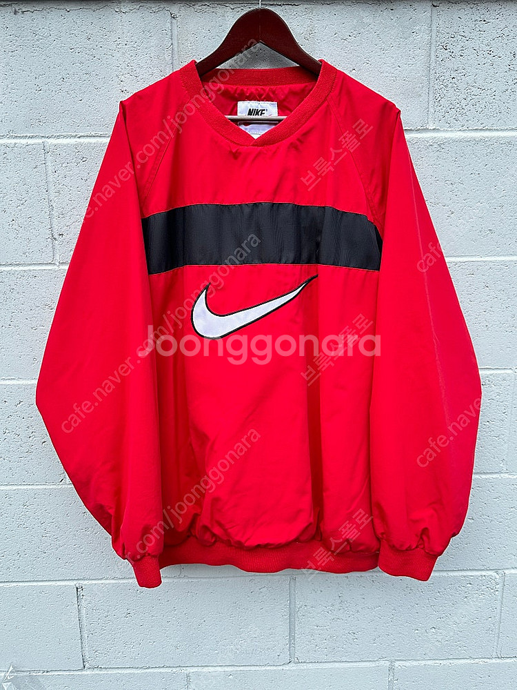 [XXL] 90s NIKE 나이키 빅 스우시 레드 웜업...--0