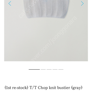 타낫 뷔스티에 T/T Chop knit bustier (gray)