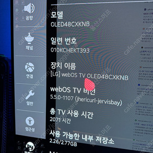 올레드TV OLED48CX 팝니다