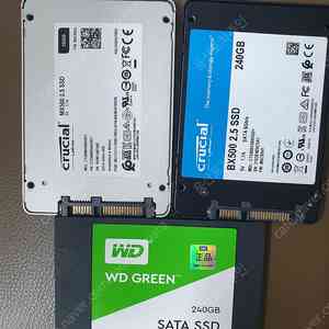 브랜드 ssd 240g 이상 3장 일괄팝니다