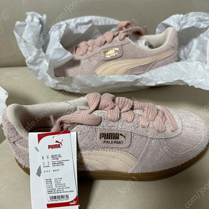 (새상품/국내정품) puma 푸마 팔레르모 헤어리 핑크 230, 퓨마 팔레르모 핑크