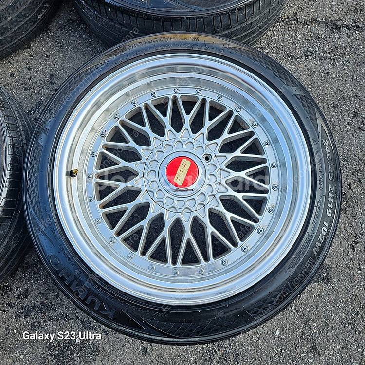 BBS ST 19인치 중고 휠타이어 세트 팝니다.245...--4