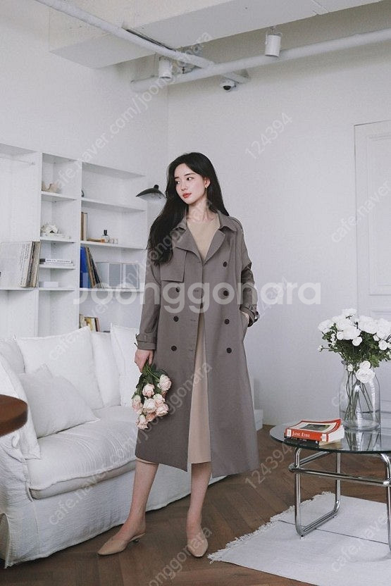 베니토 스테디 모카색 트렌치코트 4.2--5