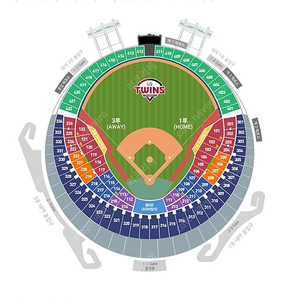 9월 22일 9/22 일요일 LG vs 두산 엘지트윈스 베어스 1루 오렌지(응원석) 206블록 18열 통로 2연석