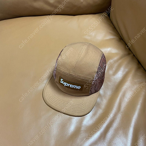 Supreme 슈프림 캠프캡 모자 (Snake Washed Brown)