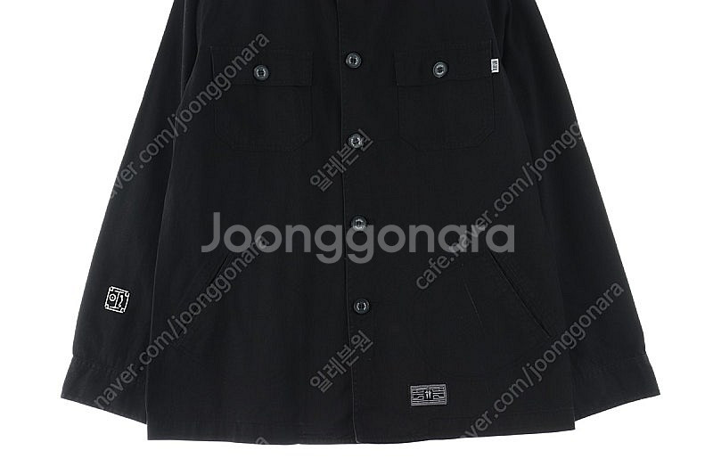 (L) 브랜드빈티지 셔츠 남방 블랙 무지 자켓 올드스쿨--3