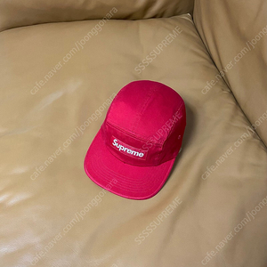 Supreme 슈프림 레드 캠프캡 모자 (Washed Red)