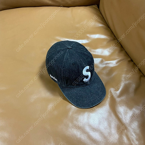 Supreme 슈프림 케블라 블랙 S로고 6패널 볼캡 모자 (Kevlar Washed Denim Black)