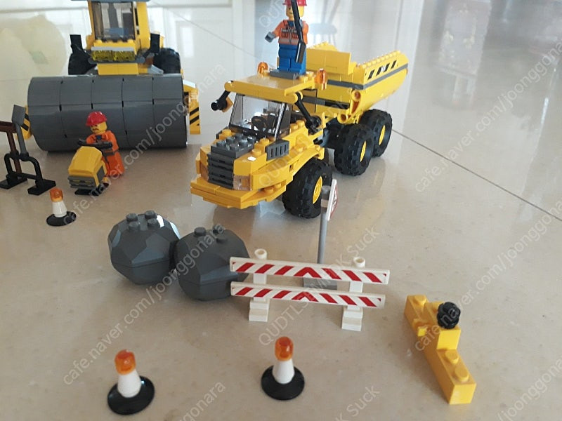 [ 각개 레고건설 7632 크레인 7633 빌건설현장 7746 싱글 드럼 롤러 레고7631 덤프 트럭 ]--8