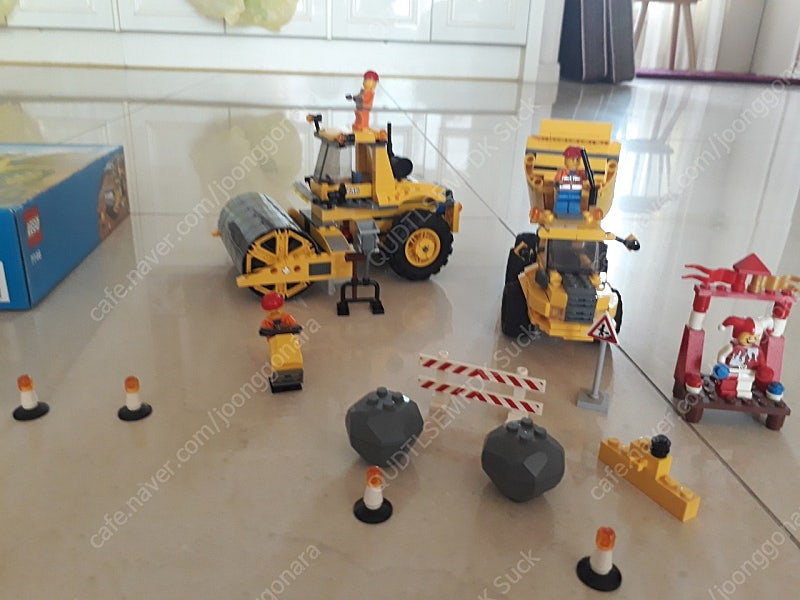 [ 각개 레고건설 7632 크레인 7633 빌건설현장 7746 싱글 드럼 롤러 레고7631 덤프 트럭 ]--9