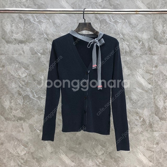 톰브라운 여성 브이넥 타이 니트 가디건 2칼라--5