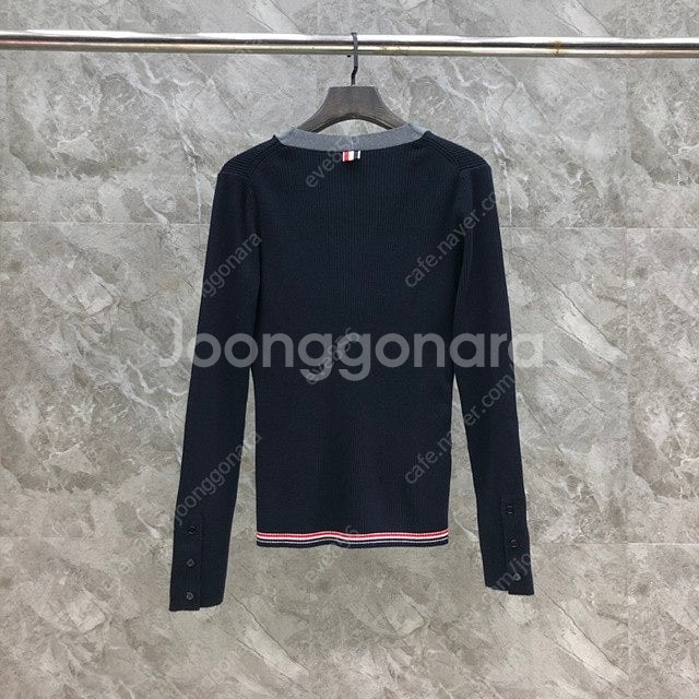 톰브라운 여성 브이넥 타이 니트 가디건 2칼라--6