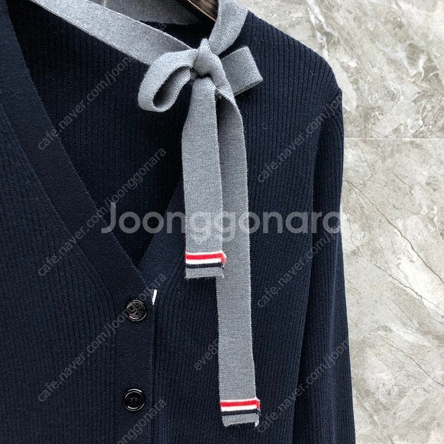 톰브라운 여성 브이넥 타이 니트 가디건 2칼라--8