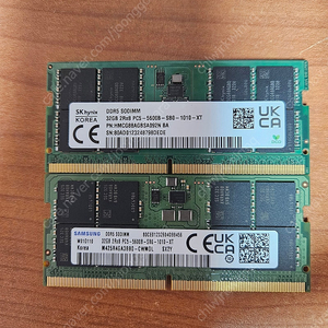 노트북용 DDR5 5600 16/32GB 메모리 팝니다