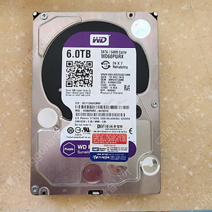 [대구] 웨스턴 디지털 퍼플 하드디스크 6.0테라 Western Digital PURX Surveillance 6.0TB HDD 하드 6.0T 6테라 6TB 6T CCTV