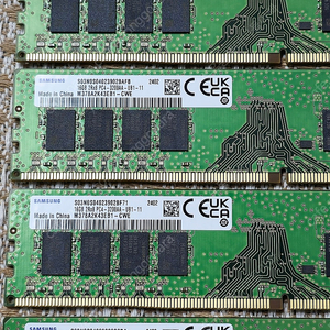 데스크탑용 삼성 DDR4 PC4-3200AA 16G 양면 2개 / 데스크탑용 삼성 DDR4 PC4-2666V 16G 양면 2개 (서울)