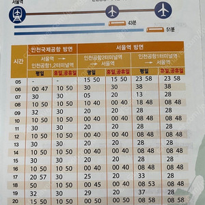 인천-서울역 공항철도 직통열차 여러 장 판매 AREX