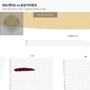 9/15 삼성라이온즈 SSG 3루 응원석 연석