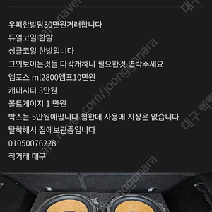 avi sls300 12인치 두발 앰프각개