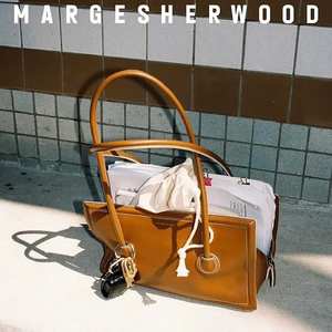 (새상품) 마지셔우드 보스턴백 브라운 크링클 가방 margesherwood