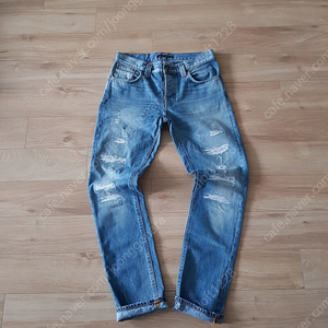 누디진. grim tim 22 months vintage destroyed repair jean. 그림팀 22먼스 빈티지 디스리페어 연청진. 30사이즈.