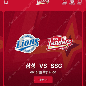 9월 15일 (일) ssg랜더스 VS 삼성라이온즈