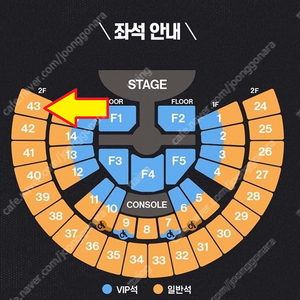 라이즈 콘서트 일요일 43구역 5열 1자리 초명당