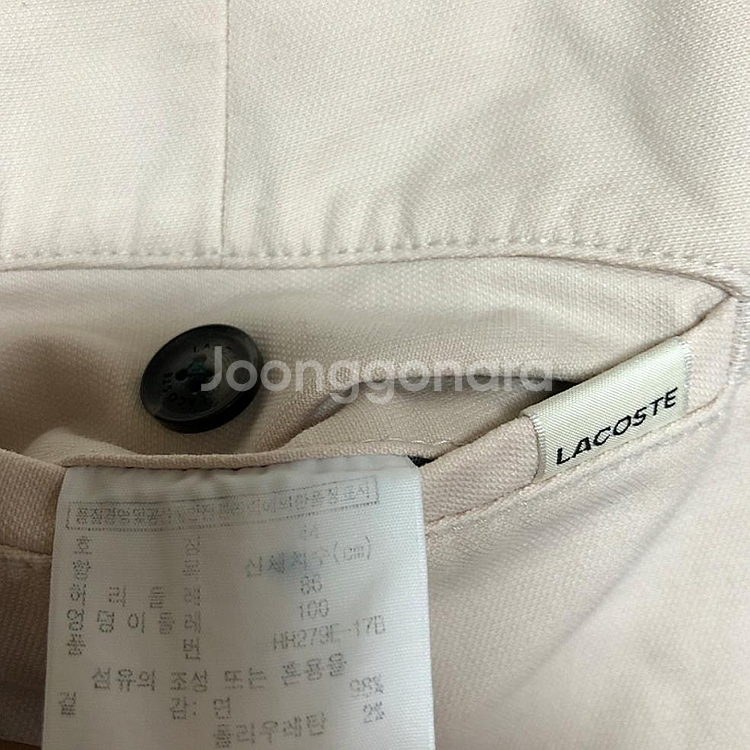 판매 라코스테 남성 봄가을 바지 34인치--3