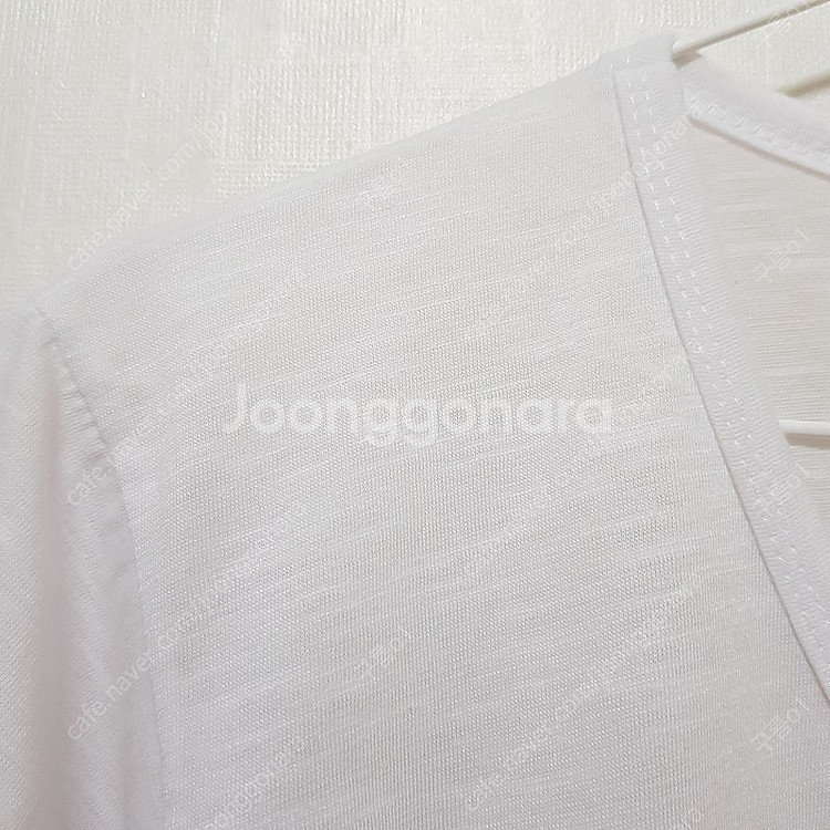 ﻿영국기 프린트 U넥 유넥 화이트 반팔티 슬럽티 슬라브...--9