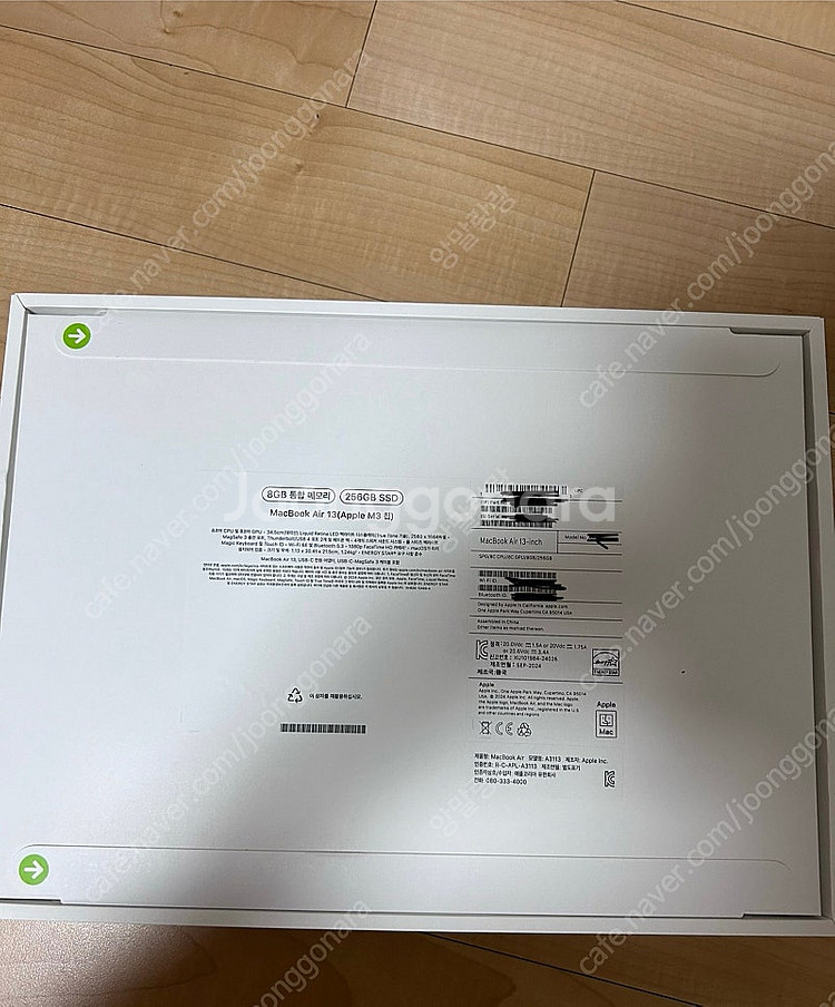 (미개봉)맥북에어 13형 Apple M3칩 8코어 GP...--2