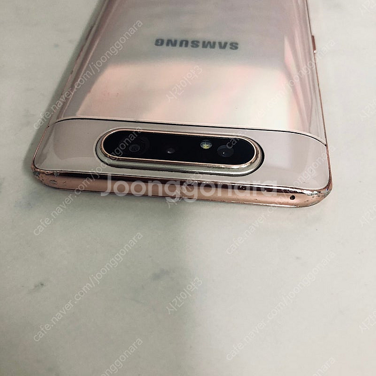 갤럭시 A80 핑크골드 128GB 깨끗한기기 7만원 판...--3