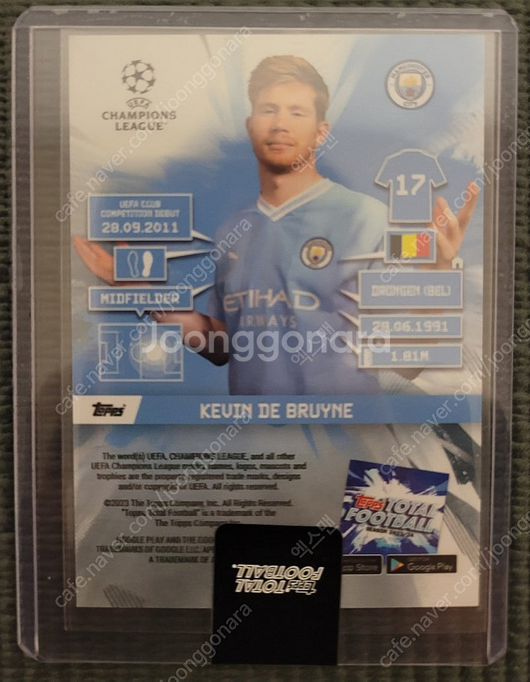 2023 탑스 UEFA 맨시티 케빈 더브라위너 (99한...--1