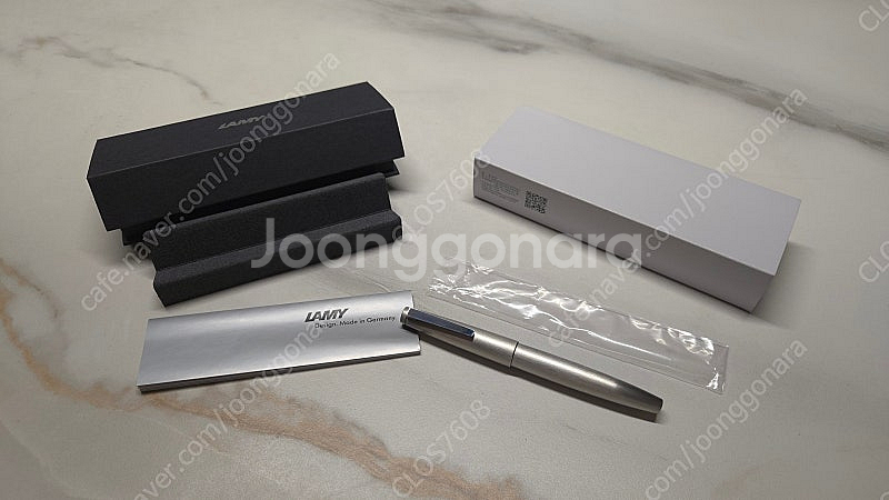 라미 2000 만년필 스텐레스 스틸 바디 F닙--0