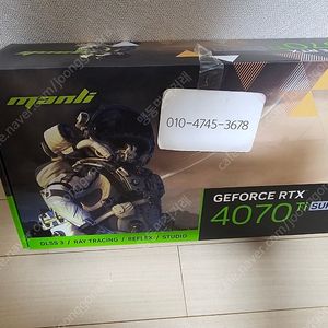 MANLI 지포스 RTX 4070 Ti SUPER Polar Fox D6X 16GB White 지포스 3팬 화이트 그래픽카드